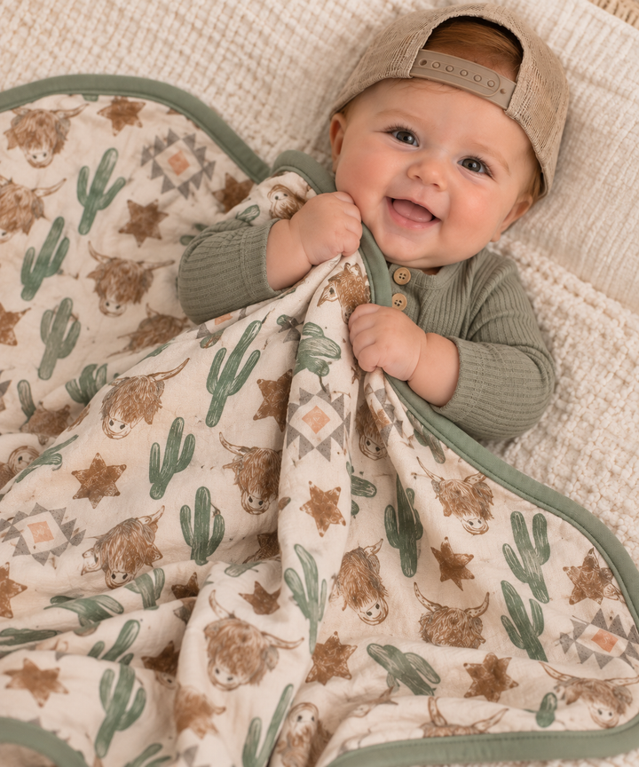 Nuetral Aztec Bamboo Blanket