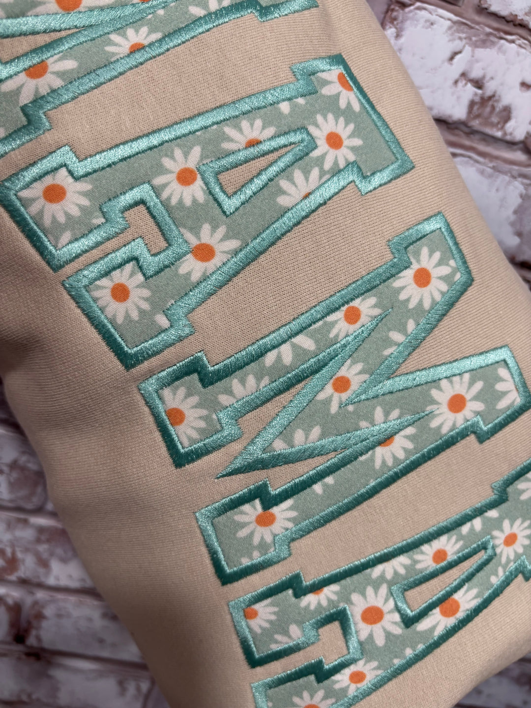Teal Daisy Mama Sweater