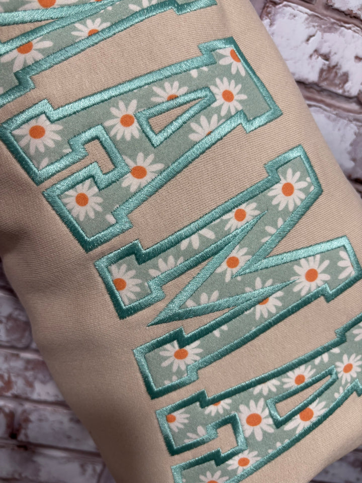 Teal Daisy Mama Sweater
