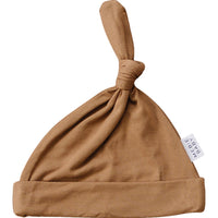 Mustard Bamboo Newborn Knot Hat