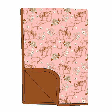 Cowgirl Rodeo Bamboo Blanket