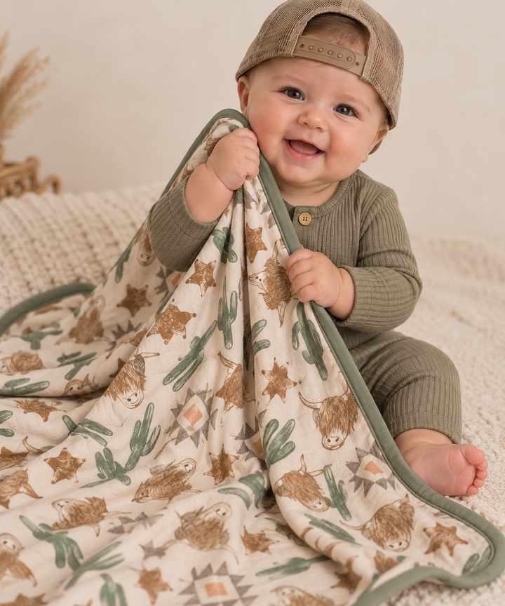 Nuetral Aztec Bamboo Blanket