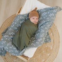 Olive Bamboo Stretch Swaddle