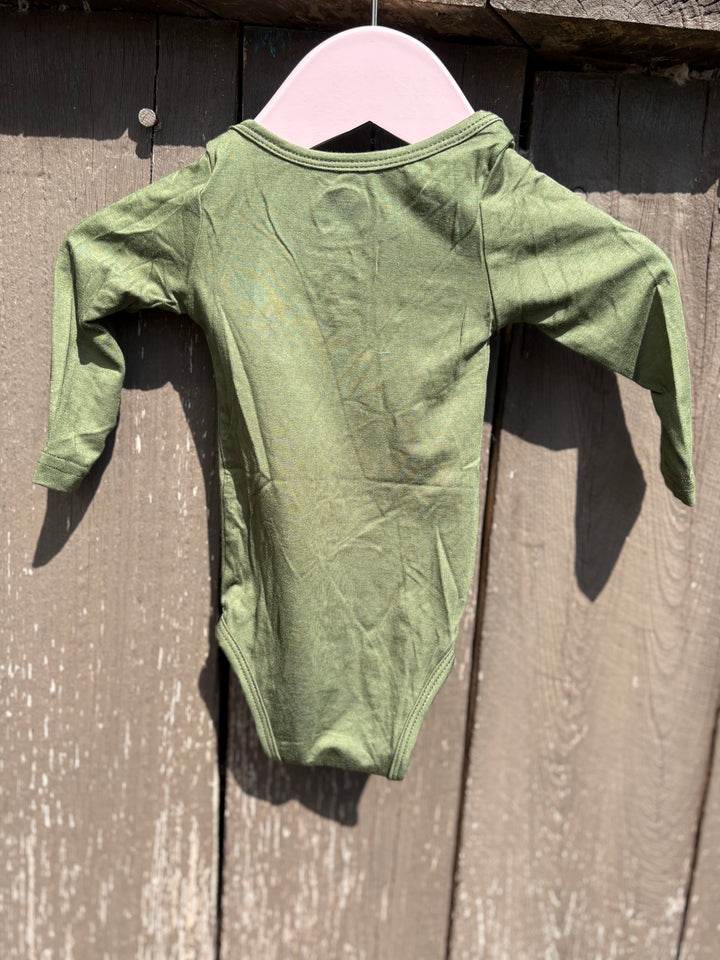 Olive Green Long Sleeve Onesie