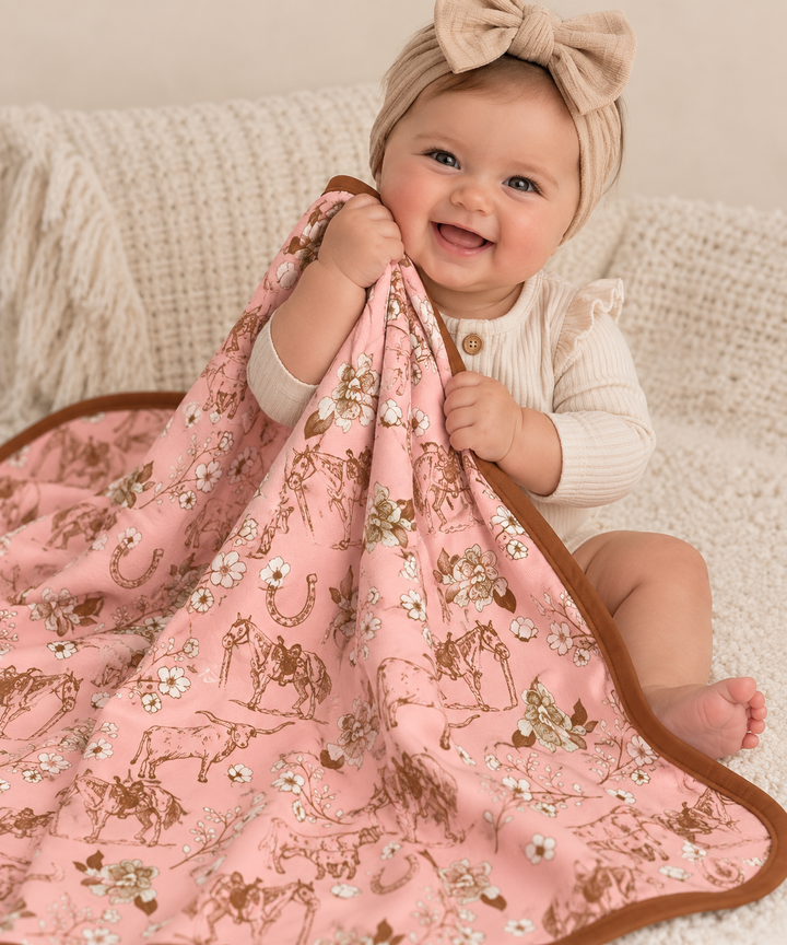 Cowgirl Rodeo Bamboo Blanket