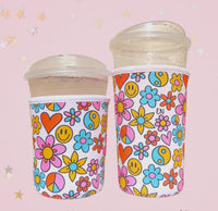 Funky Floral Coffee Cup Cover