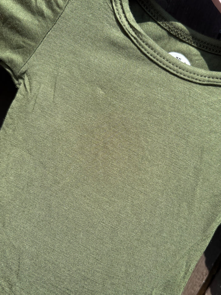 Olive Green Long Sleeve Onesie