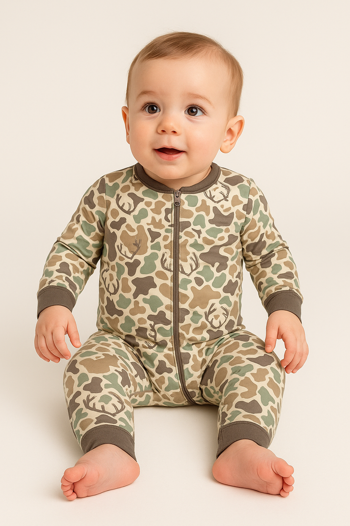 Camo Antlers Zippie