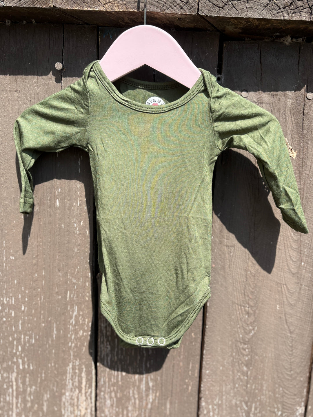 Olive Green Long Sleeve Onesie