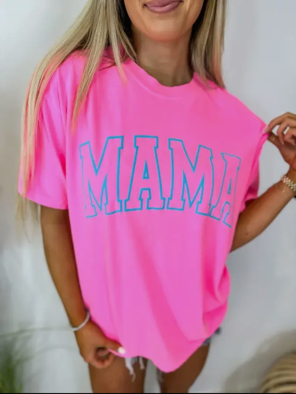 Mama Neon Pink Tee