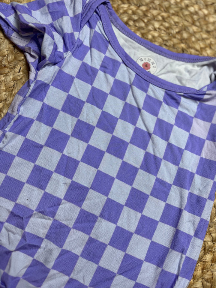 Purple Checkered Onesie
