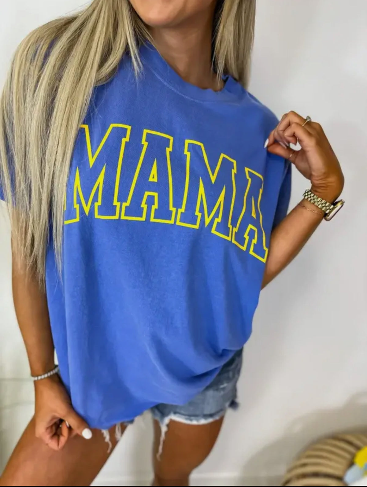 MAMA FLO BLUE TEE