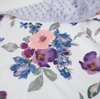 Purple Blush Flower Baby Blanket