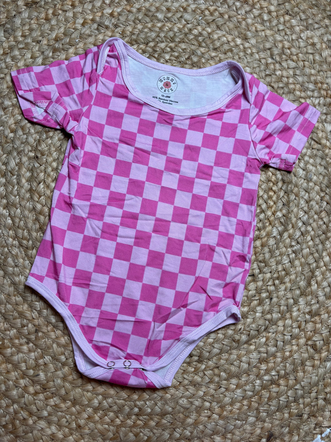 Pink Checkered Onesie