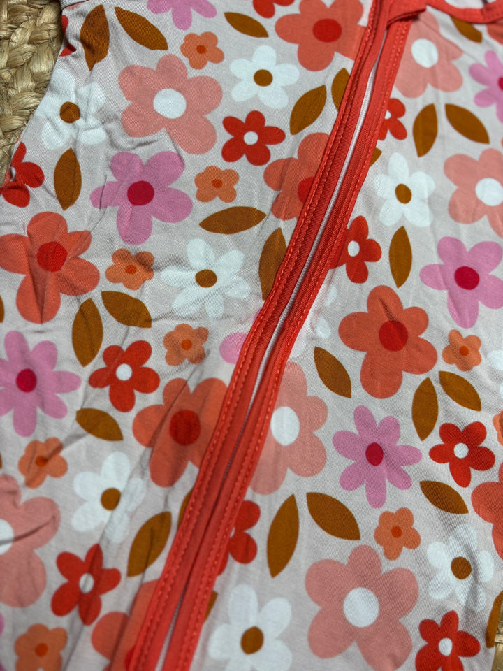 Coral Flower Romper