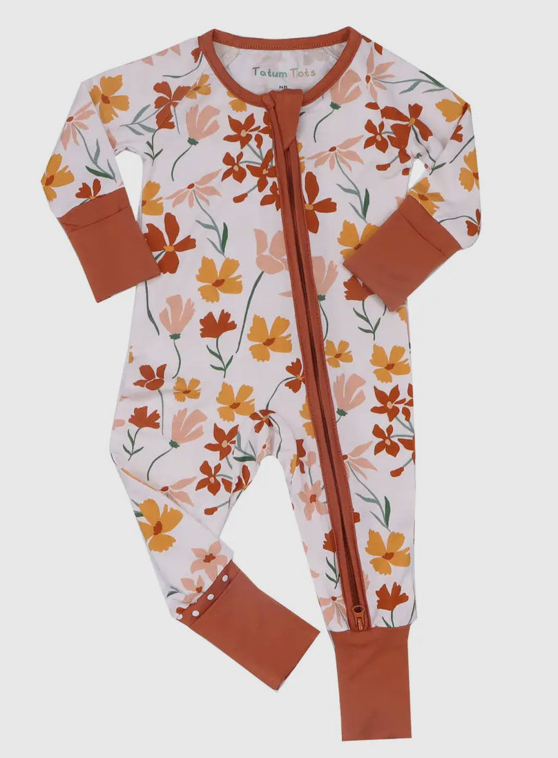 Autumn Blooms Bamboo Romper