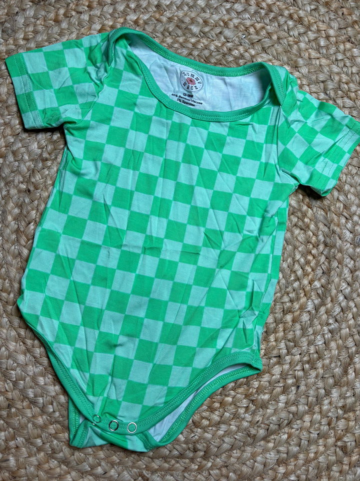Green Checkered Onesie