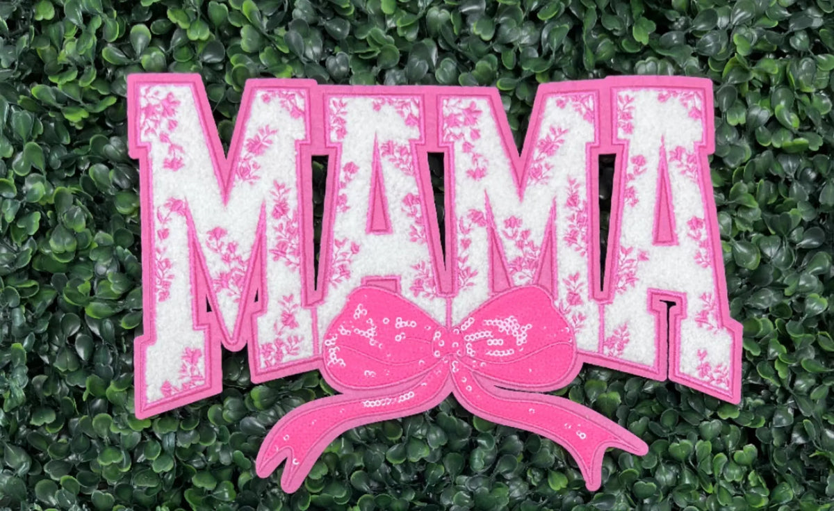 Mama Pink Bow Patch