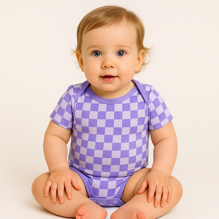 Purple Checkered Onesie