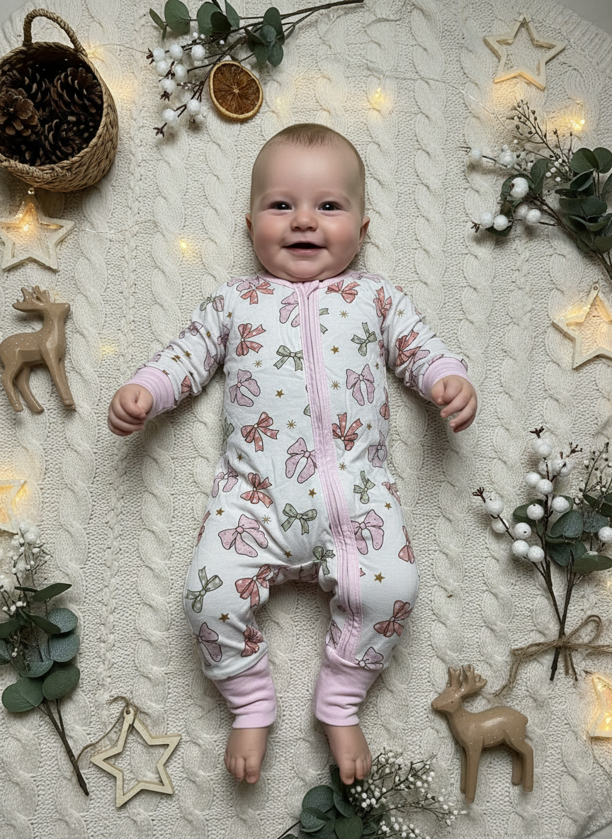 Christmas Bows Zippie