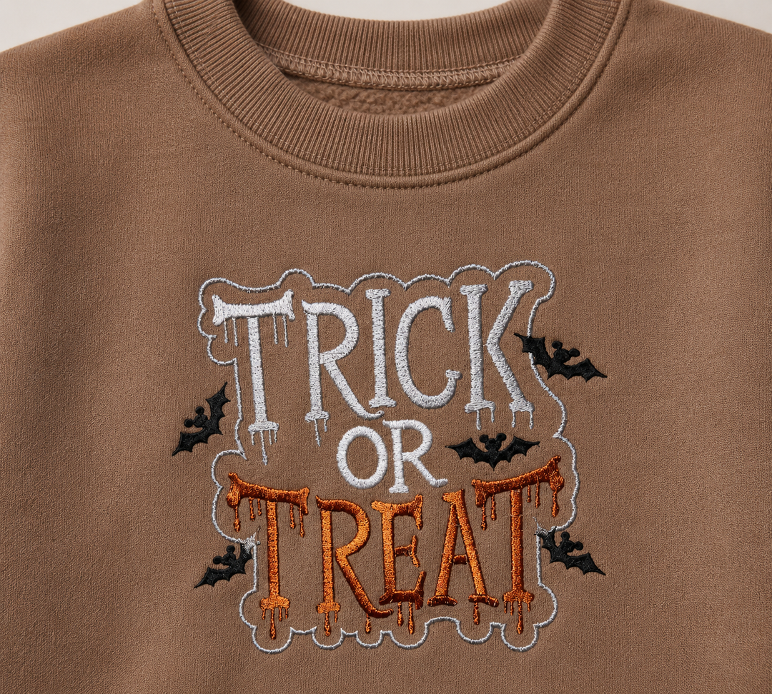 Trick or Treat Embroidered Sweater (Boy)