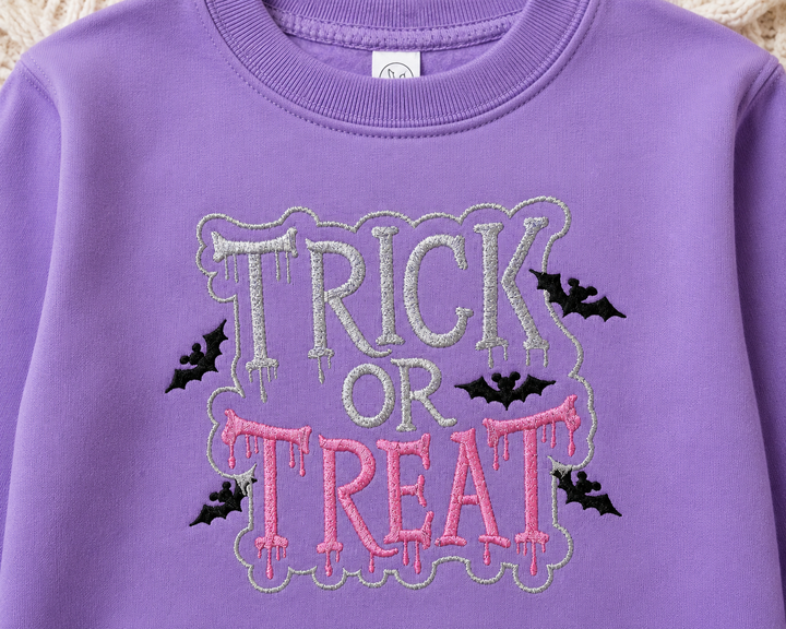 Trick or Treat Embroidered Sweater (Girl)