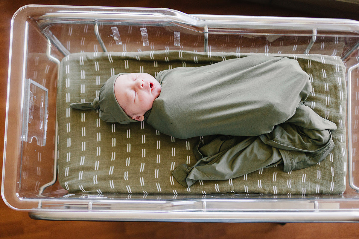 Olive Bamboo Stretch Swaddle