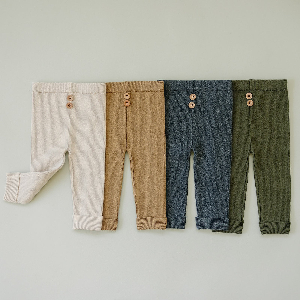 Olive Knit Leggings