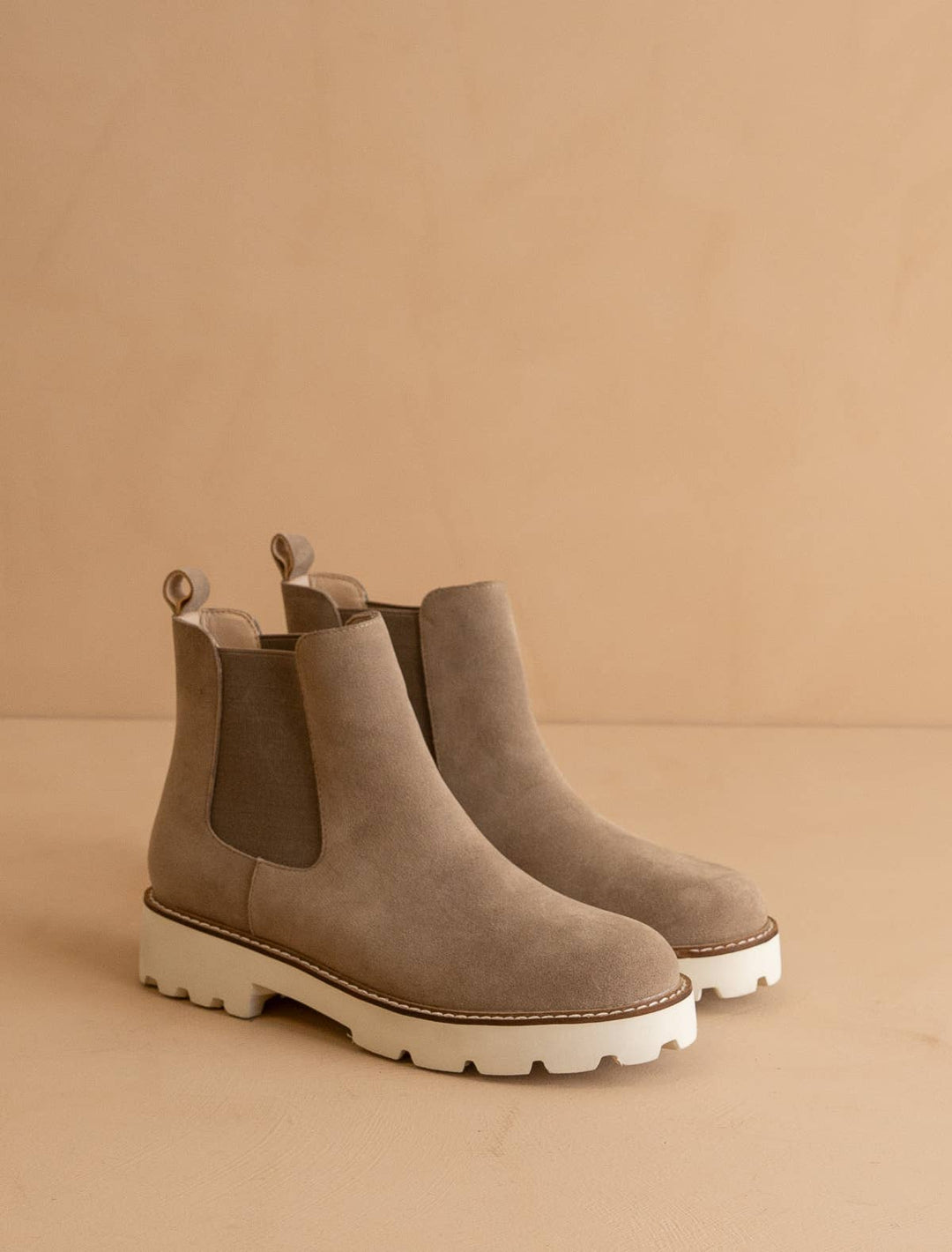 The Gianna Khaki | Chunky Sole Chelsea Fall Boot